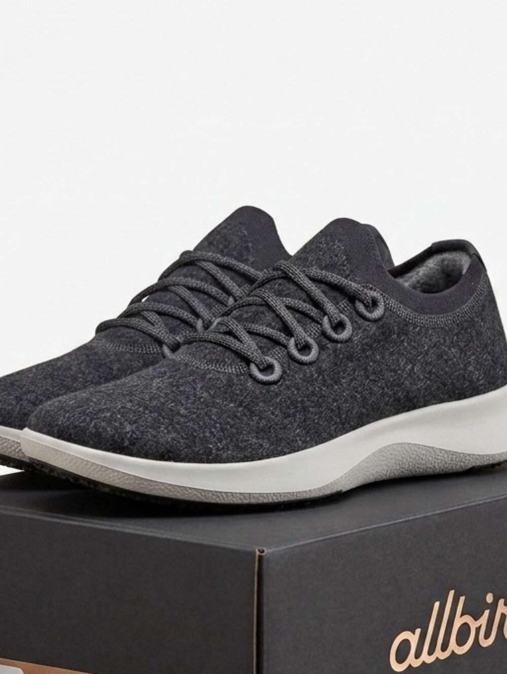 New Allbirds Wool Dasher Mizzle Kotare Night Dark Gray White Sole 10.5 Women